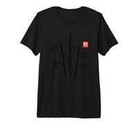 Arte Minimalista japonés Kanji de bambú Camiseta Premium