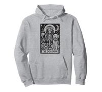 Arte místico de la mamá del perro del tarot del esqueleto gótico Sudadera con Capucha