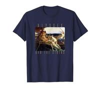 Arte mitología Griega Ulises Sirenas Odisea Homero Barco Camiseta, Hombre, Azul Marino, 5XL