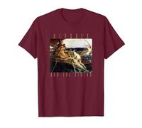 Arte mitología Griega Ulises Sirenas Odisea Homero Barco Camiseta, Hombre, Granate, XXL