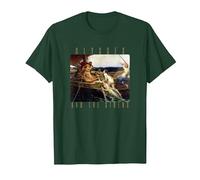 Arte mitología Griega Ulises Sirenas Odisea Homero Barco Camiseta, Hombre, Verde Bosque, XL