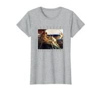 Arte mitología Griega Ulises Sirenas Odisea Homero Barco Camiseta, Mujer, Gris Jaspeado, M
