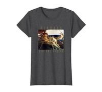 Arte mitología Griega Ulises Sirenas Odisea Homero Barco Camiseta, Mujer, Jaspeado Oscuro, XXL