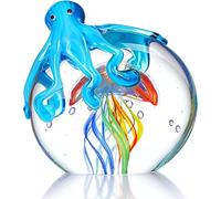 Arte Moderno, Vidrio Soplado A Mano, Pulpo Y Medusas, Coleccionables, Escultura, Adorno, Regalos