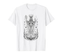 Arte monocromático Egipcio Antiguo de la Diosa del Cielo de Hathor Camiseta