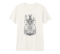 Arte monocromático Egipcio Antiguo de la Diosa del Cielo de Hathor Camiseta Premium