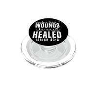 Arte Motivacional con Cita Sanadora Isaías 53:5 PopSockets PopGrip para MagSafe