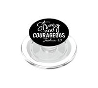 Arte Motivacional Fuerte y Valiente Josué 1:9 PopSockets PopGrip para MagSafe