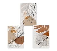 Arte Mural,3 Piezas-Póster Línea Abstracta Pintura Lienzo Tinta Negra Imágenes Impresión Artística Pared Sala Estar Oficina Dormitorio Decoración Hogar Obra Arte-40*60cm/16*24 pulgadas(sin marco)