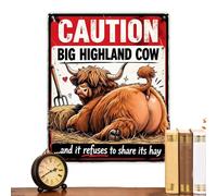 Arte mural - Cartel divertido vintage | Estilo granja chapa | para casa de campo, puerta, puerta, cocina, oficina, dormitorio, amantes de los animales