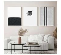 Arte Mural,Cuadro Abstracto Minimalista de Naturaleza Muerta Escandinava Sobre Lienzo Póster Láminas Arte de Pared para Sala de Estar Dormitorio y Decoración del Hogar-(50*70cm)-3pcs（sin marco）
