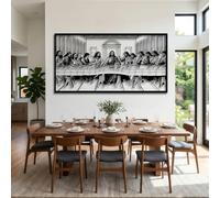 Arte Mural de la Última Cena de Jesús en Metal Negro, decoración Mural Religiosa Cristiana de Metal, decoración artística para Comedor, Sala de Estar, Dormitorio, Pasillo y escaleras, Decora