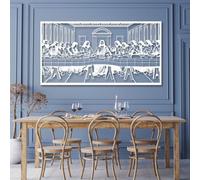 Arte Mural de la Última Cena de Jesús en Metal Negro, decoración Mural Religiosa Cristiana de Metal, decoración artística para Comedor, Sala de Estar, Dormitorio, Pasillo y escaleras, Decora