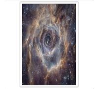 Arte Mural De Nebulosa Espiral Rosa Lámina Decorativa Para El Hogar, Espacio Profundo Astronómico Realista Póster De Arte Pintura Sobre Lienzo Decoración De Pared Para Salón Dormitorio, 40×50 cm