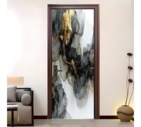 Arte Mural Etiqueta Carteles Pegatinas De Pared Diy 77x200 cm Arte Moderno Y Fluido Autoadhesivo Adhesivo Fotográfico Para Puerta o Pared, Blanco GrisáCeo Autoadhesivo Vinilos Para Puertas,