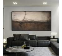 Arte mural grande de bosque verde, impresión de paisaje verde, imágenes artísticas para sala de estar, decoración de pared familiar (100 x 200 cm/39 x 78 pulgadas) con marco negro