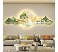 Arte mural LED 3D con enchufe,Cuadros de luz para dormitorios principales,cuadros pared modernos para mesitas noche,murales para salas estar,Luces decorativas ideales para(A,120*40cm/47.2*15.7in)
