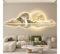 Arte mural LED 3D con enchufe,Cuadros de luz para dormitorios principales,cuadros pared modernos para mesitas noche,murales para salas estar,Luces decorativas ideales para(B,120*40cm/47.2*15.7in)