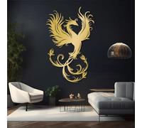 Arte Mural metálico Minimalista Moderno, decoración del hogar, fénix, fénix en Vuelo, Obra de Arte de Aves, Criatura mítica, Escultura de Pared de Animales Grandes, Obra de Arte Moderna para Sala de