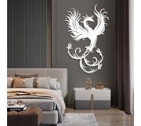 Arte Mural metálico Minimalista Moderno, decoración del hogar, fénix, fénix en Vuelo, Obra de Arte de Aves, Criatura mítica, Escultura de Pared de Animales Grandes, Obra de Arte Moderna para Sala de