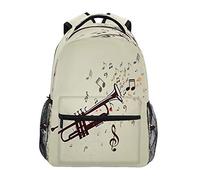 Arte Música Trompeta Saxofón Mochila Infantiles para Niños Niñas Hombro Mochilas para Portátil De Viaje Mujeres Hombres