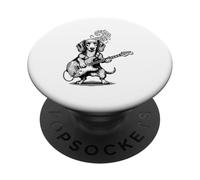 Arte Musical de Guitarra Dachshund PopSockets PopGrip Adhesivo