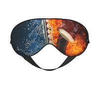 Arte musical de saxofón de fuego de hielo, Cubreojos completos Antifaz bloqueador de luz Antifaz para dormir Antifaz suave con los ojos vendados Noche