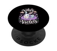 Arte musical de Vibes In The Violets Bunny PopSockets PopGrip Adhesivo