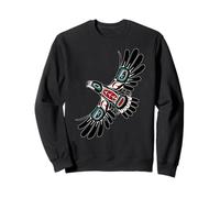 Arte Nativo Americano Estilo Totem Águila Espíritu Animal Alaska Sudadera