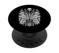 Arte Natural de la Polilla del cráneo Celestial PopSockets PopGrip Adhesivo