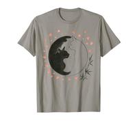 Arte Natural japonés: Yin Yang Cat Sakura Art Zen Camiseta