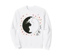 Arte Natural japonés: Yin Yang Cat Sakura Art Zen Sudadera