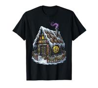 Arte navideño pagano de Dark Witch Cottagecore Gingerbread Yule Camiseta