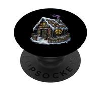 Arte navideño pagano de Dark Witch Cottagecore Gingerbread Yule PopSockets PopGrip Adhesivo