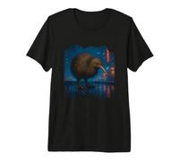Arte neonegro de Kiwi Night City Camiseta Premium