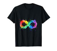 Arte Neurodivergente Rainbow Splash Infinity para Adultos Camiseta