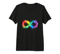 Arte Neurodivergente Rainbow Splash Infinity para Adultos Camiseta Premium