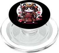 Arte Ninja estético de Gato Kawaii japonés samurái PopSockets PopGrip para MagSafe