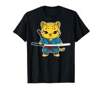 Arte Ninja Japonés y Leopardo Samurai Japonés Camiseta