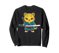 Arte Ninja Japonés y Leopardo Samurai Japonés Sudadera