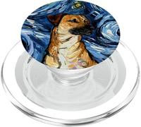 Arte Nocturno Estrellado Black Mouth Cur - Regalo para los Amantes de los Perros PopSockets PopGrip para MagSafe