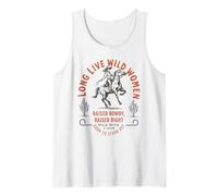 Arte Occidental de Wild Women Cowgirl Criada, alborotada y Criada a la Derecha Camiseta sin Mangas