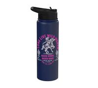 Arte occidental de Wild Women Cowgirl criada, alborotada y criada a la derecha Stainless Steel Insulated Water Bottle