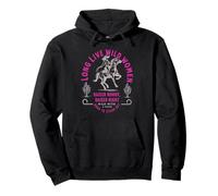 Arte Occidental de Wild Women Cowgirl Criada, alborotada y Criada a la Derecha Sudadera con Capucha
