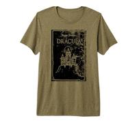 Arte Original de la Portada del Libro Drácula 1897 de Bram Stoker Camiseta Premium