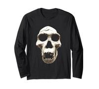 Arte Oscuro Homo Erectus Skull - Grunge Horror Goth Manga Larga