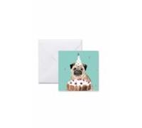 Arte Papel Felicitacion 16x16 Perro Cake