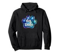 Arte para papá para el Día del Padre con estampado de patas de perro papá Sudadera con Capucha