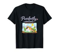 Arte para Ventana con diseño de Gatito Chibi, Estilo Kawaii, Contenido de purrfectly Camiseta