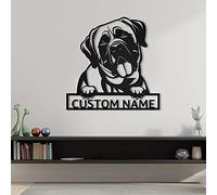Arte personalizado de la muestra del de madera del perro del mastín | Letrero de de madera personalizado mastín | Regalos Regalo de mascotas | Regalo Animal Divertido